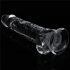 Lovetoy Flawless Clear - tapadókorongos dildó - 19cm (átlátszó)