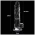 Lovetoy Flawless Clear - tapadókorongos dildó - 19 cm (átlátszó)