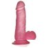 Lovetoy Jelly Studs - tapadókorongos dildó - 15cm (pink)