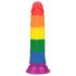 Lovetoy Prider - élethű dildó - 19cm (szivárvány)
