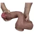 Lovetoy Nature Cock - kétrétegű élethű dildó - 26 cm (barna)