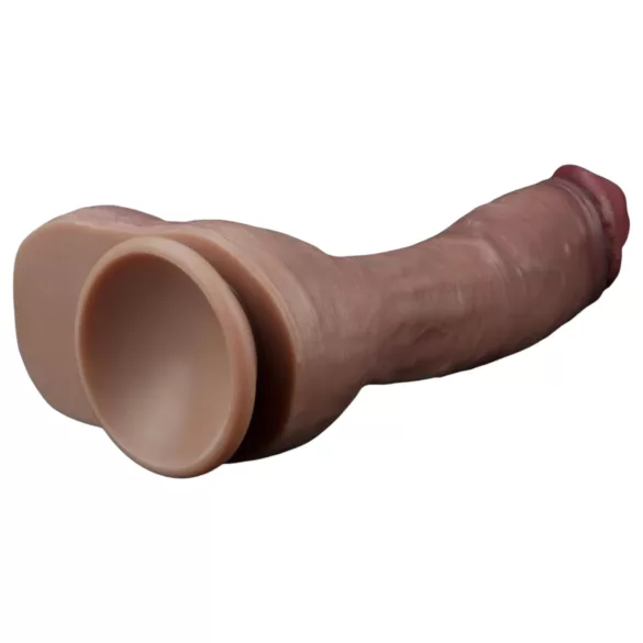 Lovetoy Nature Cock - kétrétegű élethű dildó - 26 cm (barna)