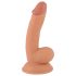 Mr. Rude - tapadókorongos, herés élethű dildó - 18cm (natúr)
