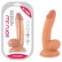 Mr. Rude - tapadókorongos, herés élethű dildó - 18cm (natúr)