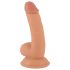 Mr. Rude - tapadókorongos, herés élethű dildó - 18cm (natúr)