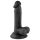 Mr. Rude - tapadókorongos, herés élethű dildó - 17cm (fekete)