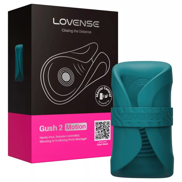 Lovense Gush 2 - app-vezérelt makk vibrátor (türkiz)