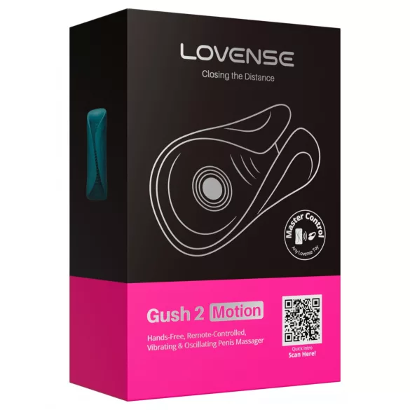 Lovense Gush 2 - app-vezérelt makk vibrátor (türkiz)