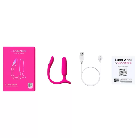 Lovense Lush Anal - app-vezérelt anál vibrátor, LED-es (pink)