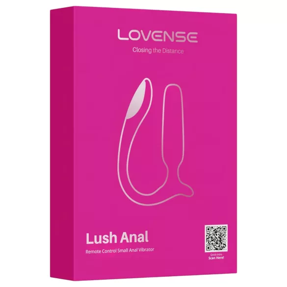 Lovense Lush Anal - app-vezérelt anál vibrátor, LED-es (pink)