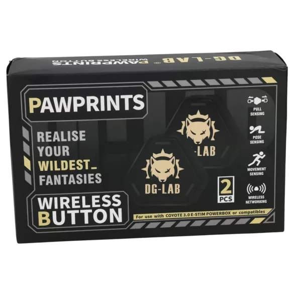 DG-LAB PawPrints - vezeték nélküli szenzorgomb (fekete) - 2 db