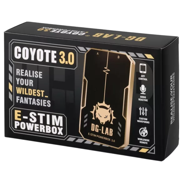 DG-LAB Coyote 3.0 - kétcsatornás elektrostimulációs vezérlő (fekete)