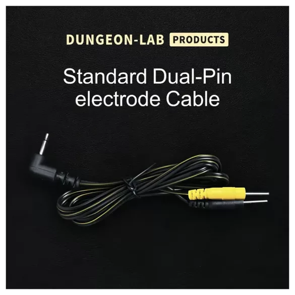 DG-LAB - elektródakábel 2,5 mm-es jackről 2 mm-es tüskékre (fekete)