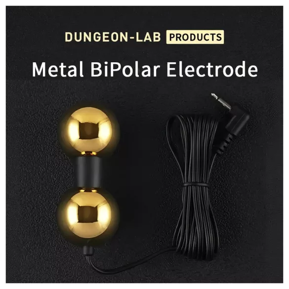 DG-LAB BiPolar B - kétpólusú, homokóra alakú fém elektróda (arany)