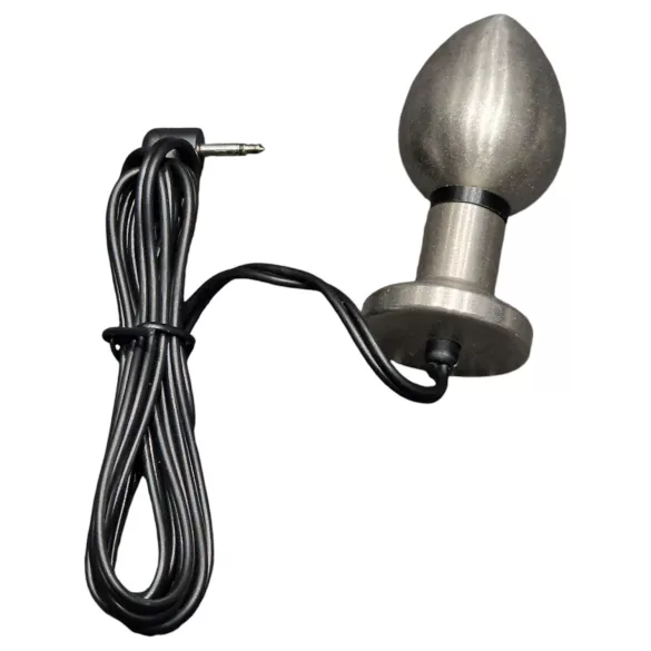 DG-LAB Matte Steel - kétpólusú acél elektro análkúp (ezüst)