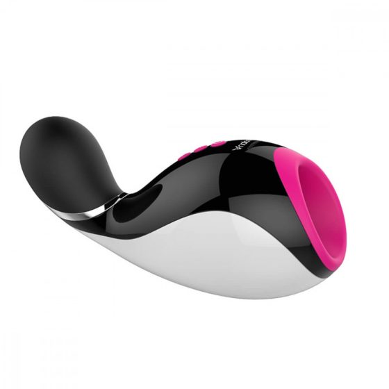 Nalone Oxxy - okos vibráló kényeztető ajkak (fekete-pink-fehér)