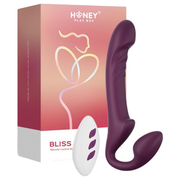 Honey Play Box Bliss - forgó gyöngyös felcsatolható vibrátor (lila)