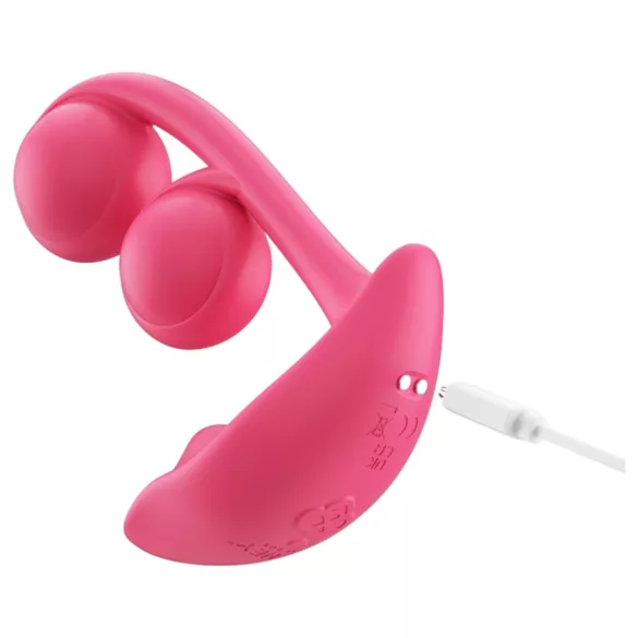 Honey Play Box Melody - okos, gyöngyös 2in1 vibrátor (piros)
