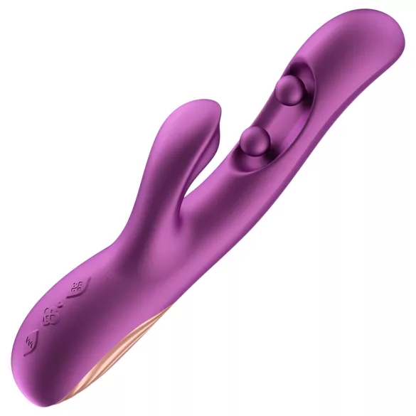 Honey Play Box Gem - okos gyöngyös G-pont és csiklóizgató vibrátor (lila)