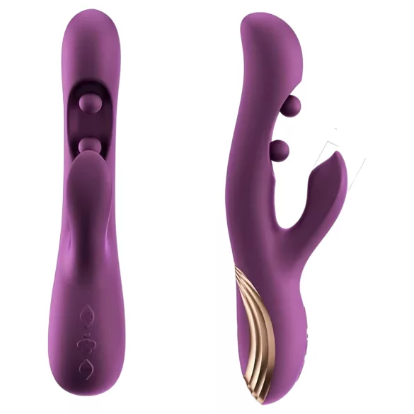 Honey Play Box Gem - okos gyöngyös G-pont és csiklóizgató vibrátor (lila)