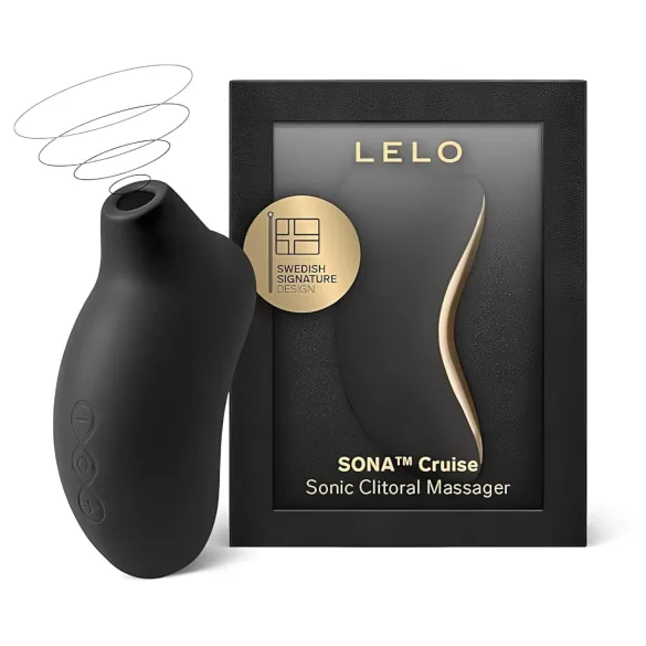 LELO Sona Cruise - hanghullámos csiklóizgató (fekete)