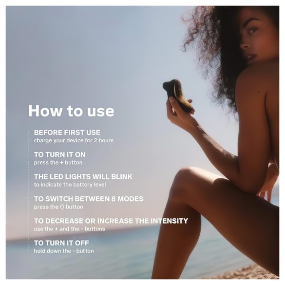 LELO Sona - hanghullámos csiklóizgató (fekete)