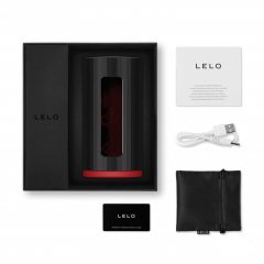   LELO F1s V2 - hanghullámos, interaktív maszturbátor (fekete-piros)