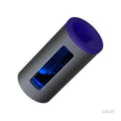   LELO F1s V2 - hanghullámos, interaktív maszturbátor (fekete-kék)