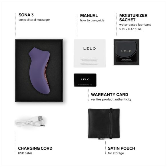 LELO Sona 3 - hanghullámos csiklóizgató (lila)