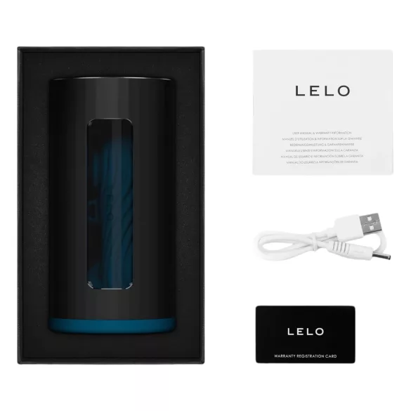 LELO F1s V3 - app-vezérelt interaktív maszturbátor (fekete-kék)