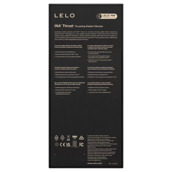LELO INA Thrust - lökő vibrátor csiklókarral (lila)