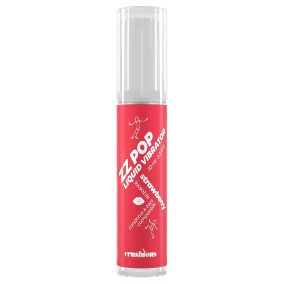 Crushious ZZ POP - ehető folyékony vibrátor, eper (10ml)