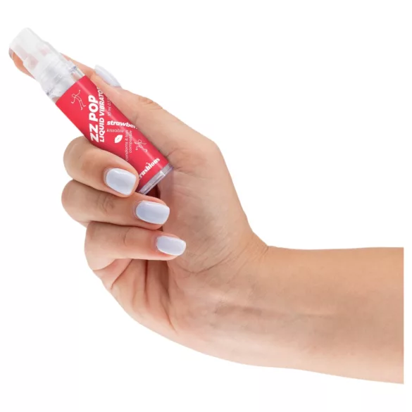 Crushious ZZ POP - ehető folyékony vibrátor, eper (10ml)