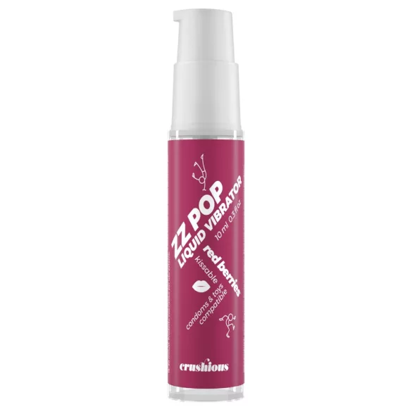 Crushious ZZ POP - ehető folyékony vibrátor, piros bogyós (10ml)