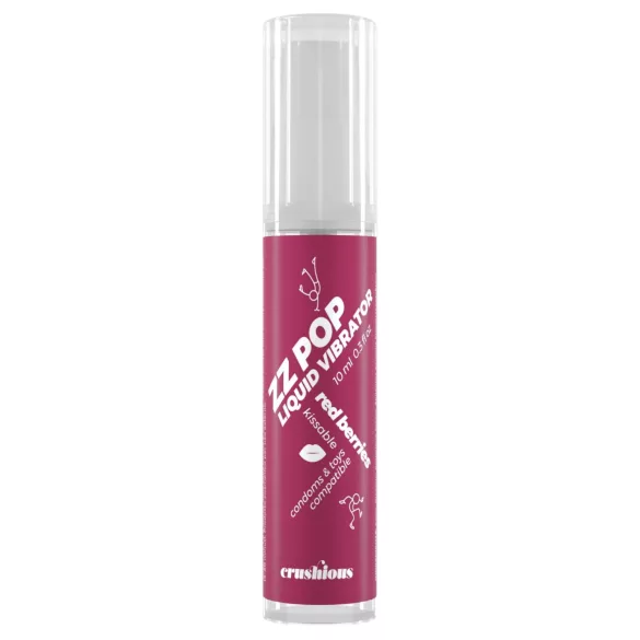 Crushious ZZ POP - ehető folyékony vibrátor, piros bogyós (10ml)