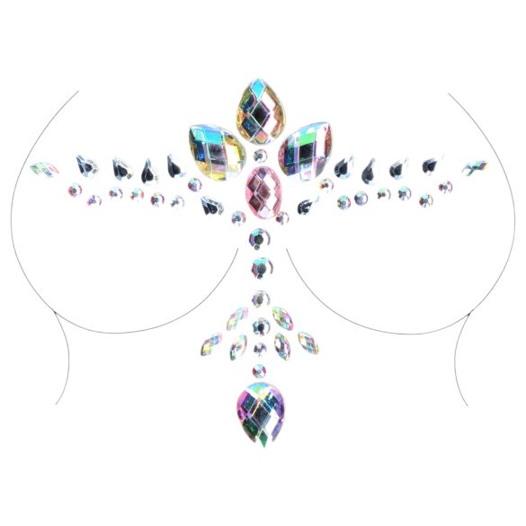 Le Désir - csillogó dekoltázs matrica (szivárvány)