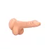 RealRock Dong 7 - élethű, herés dildó (17 cm, testszínű)