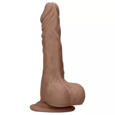   RealRock Dong 7 - herés élethű dildó (sötét natúr, 17 cm)