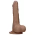 RealRock Dong 7 - herés élethű dildó (sötét natúr, 17 cm)