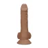 RealRock Dong 7 - herés élethű dildó (sötét natúr, 17 cm)