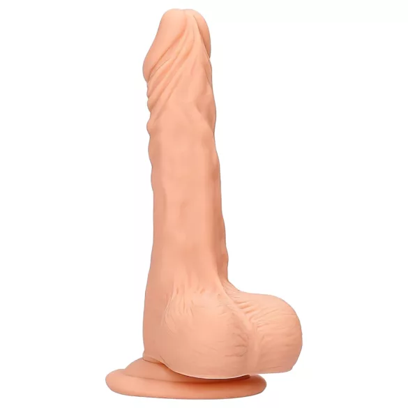 RealRock Dong 8 - élethű, herés dildó (20 cm, testszínű)