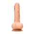 RealRock Dong 8 - élethű, herés dildó (20 cm, testszínű)