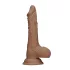 RealRock Dong 10 - élethű, herés dildó (25 cm) - sötét natúr