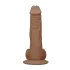RealRock Dong 10 - élethű, herés dildó (25 cm) - sötét natúr