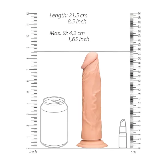 RealRock Dong 8 - élethű dildó (20 cm, testszínű)