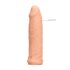 RealRock Penis Sleeve 6 - péniszköpeny (17cm) - natúr