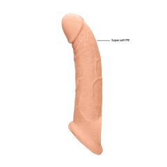 RealRock Penis Sleeve 9 - péniszköpeny (21,5cm) - natúr