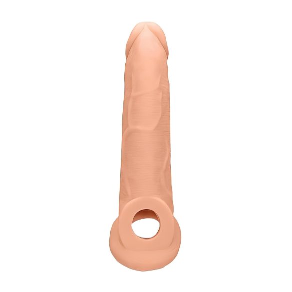 RealRock Penis Sleeve 9 - péniszköpeny (21,5cm) - natúr