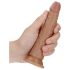 RealRock Slim - realisztikus dildó 15,5cm (sötét natúr)