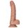 RealRock - tapadókorongos, herés dildó - 15,5cm (sötét natúr)